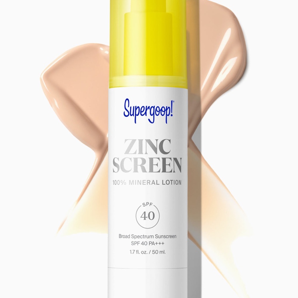 Supergoop! Zinc Screen Mineral Lotion SPF 40 - Yellow and White